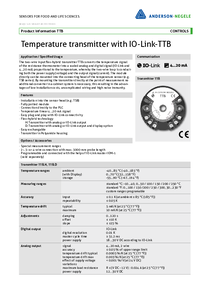Thumbnail of document Data Sheet - TTB-H Temperature Transmitter